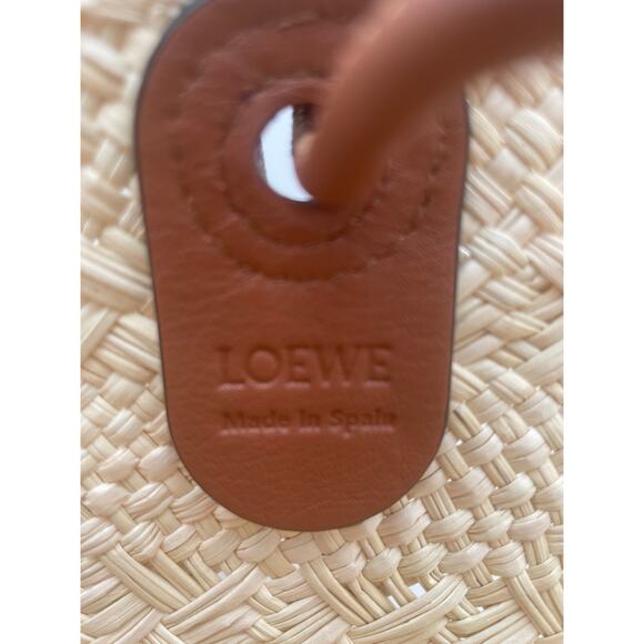❌❌SOLD!LOEWE PAULA IBIZA SUMMER MEDIUM ANAGRAM BASKET STRAW RAFFIA TOTE BAG NWT! - Picture 14 of 15